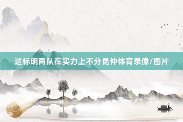 这标明两队在实力上不分昆仲体育录像/图片