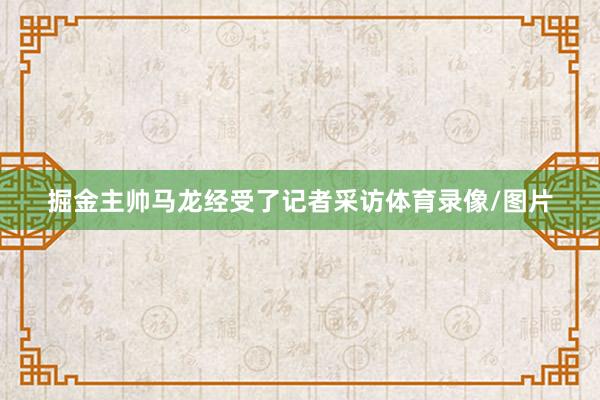 掘金主帅马龙经受了记者采访体育录像/图片